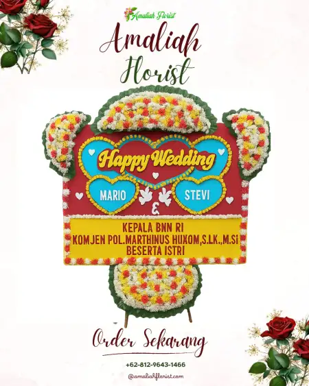 Papan Bunga Pernikahan Raya